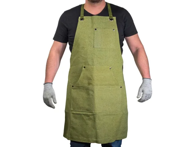BeaverCraft AP1 arbejdsforklæde canvas grøn universal