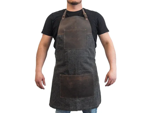 BeaverCraft AP4 forklæde canvas læder