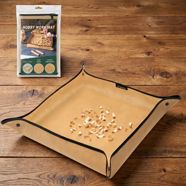 BeaverCraft arbejdsmåtte spånopsamler 50x50 beige